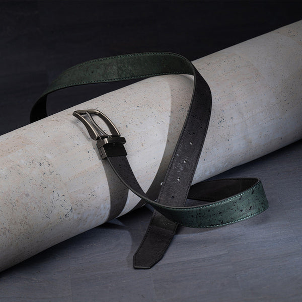 Cork Reversible Belt for Men | Green