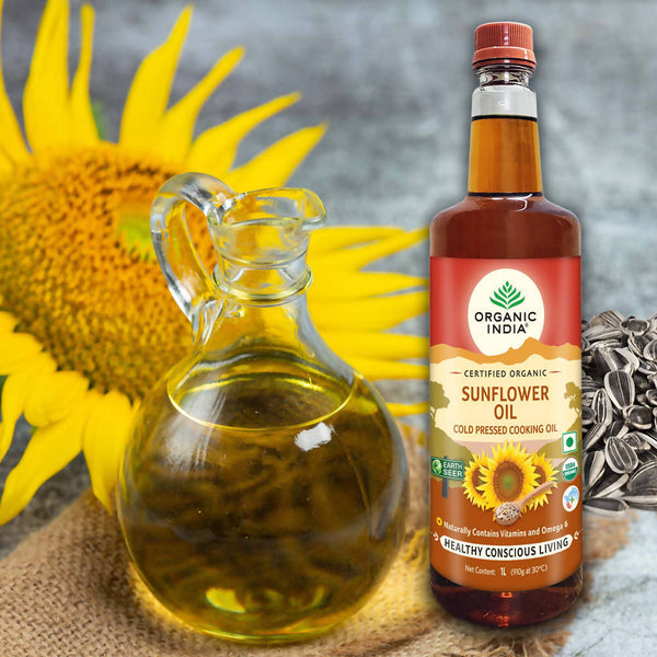 Organic India Sunflower Oil | Improves Digestion | 1 Litre