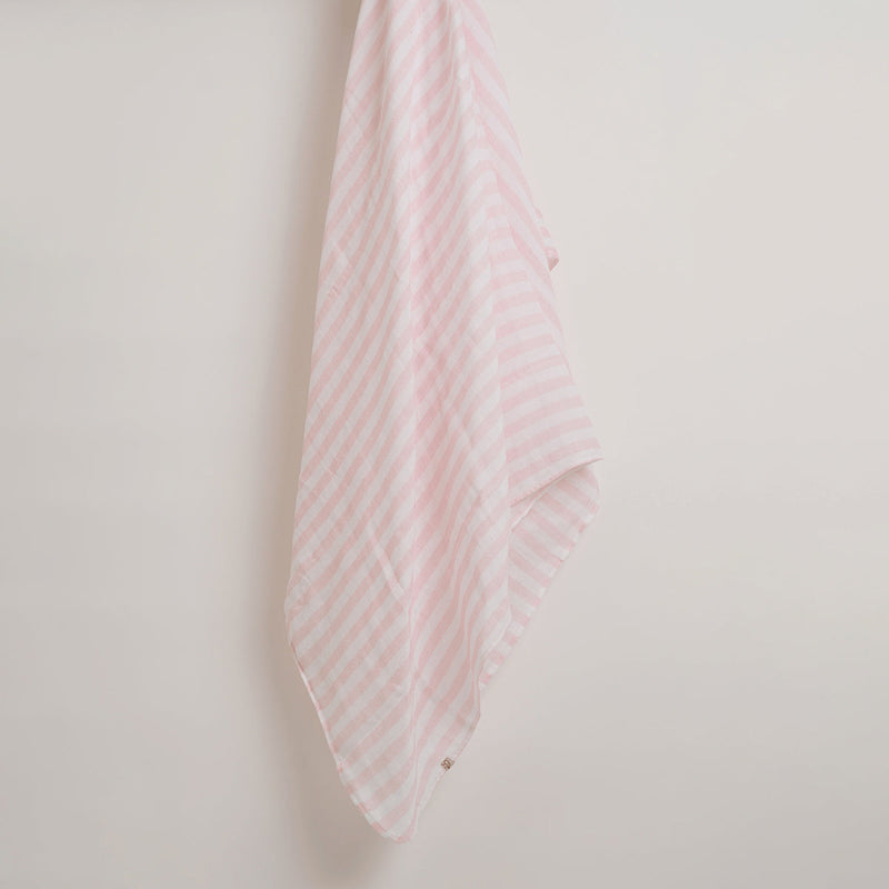 Organic Cotton Baby Swaddle | Bear Design & Striped | Multicolour | 120 x 120 cm | Set of 2.