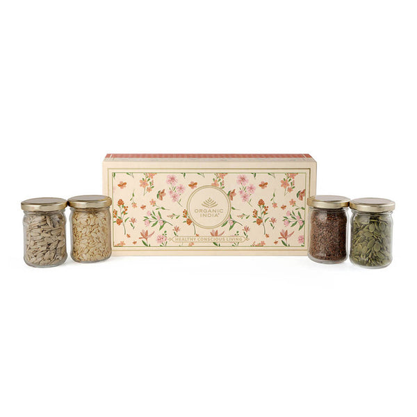 Souvenirs Seeds Gift Box | Watermelon Seeds | Pumpkin Seeds | Sunflower Seeds | Organic Flax Seeds | Set of 4