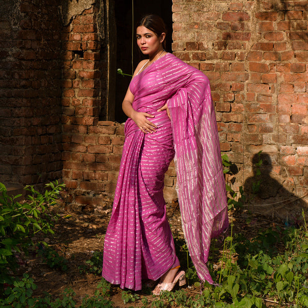 Handloom Cotton Saree | Pink