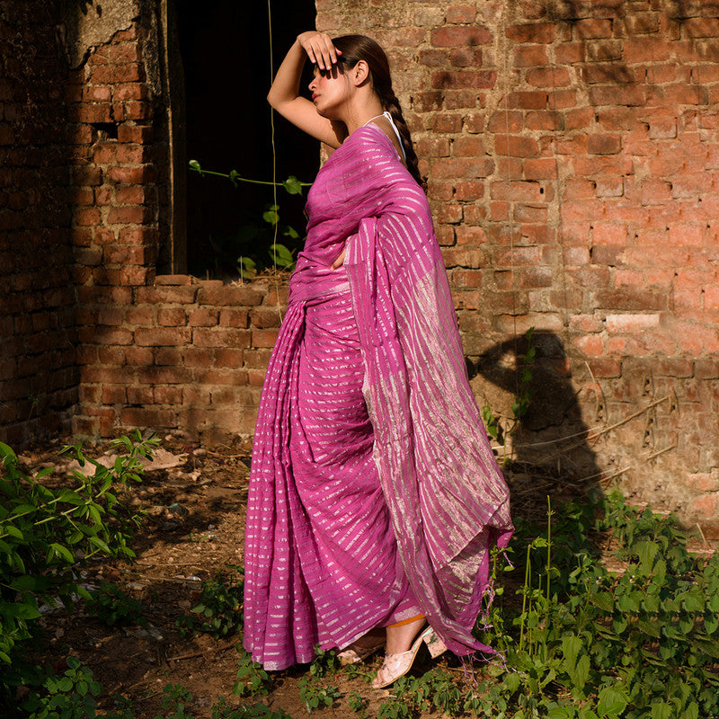 Handloom Cotton Saree | Pink