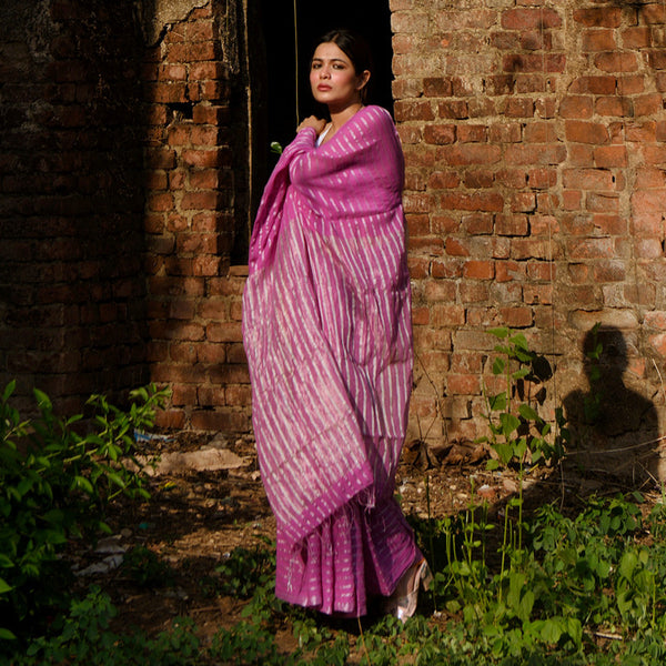 Handloom Cotton Saree | Pink