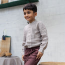 Linen Shirt for Boys | Pleated | Beige