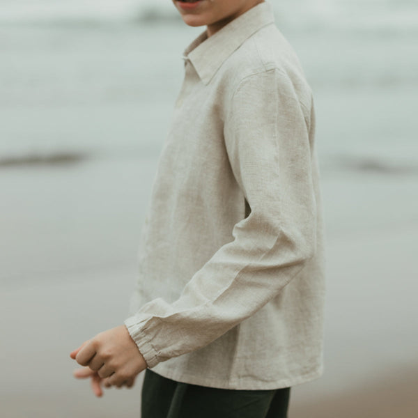 Linen Boys Shirt | Full Sleeves | Off-White