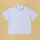 Linen Polo T-Shirt for Boys | Half Sleeves | White