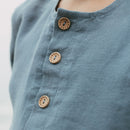 Linen Shirt for Boys | Short Sleeves | Blue