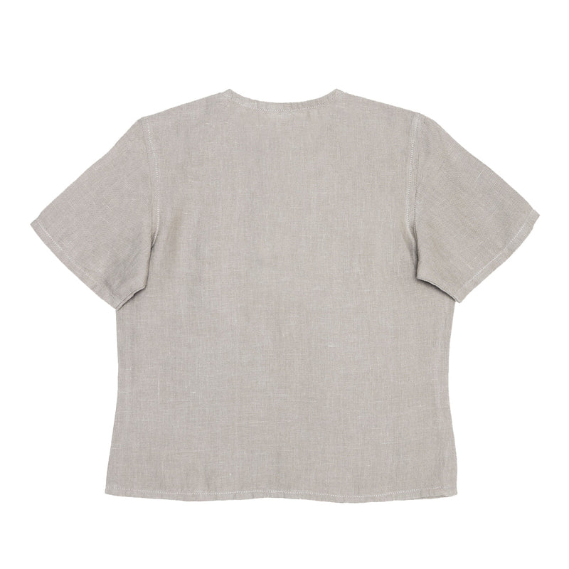 Linen Shirt for Boys | Short Sleeves | Beige