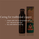 Copper Bottle | 7 Chakra Vintage Engraved | Black Water Bottle | 1 Litre