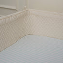 Organic Cotton Baby Cot Bumper | Solid | Beige.