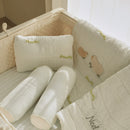 Organic Cotton Baby Cot Bumper | Solid | Beige.