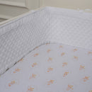 Organic Cotton Baby Cot Bumper | Solid | White.