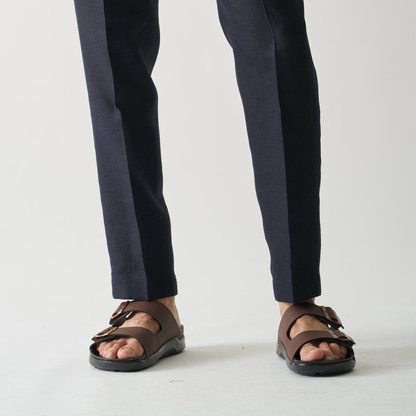 Linen Pants for Men | Stretchable Waist Belt | Navy Blue