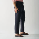 Linen Pants for Men | Stretchable Waist Belt | Navy Blue
