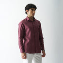 Linen Shirt for Men | Full Sleeves | Wine