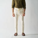 Linen Pants for Men | Stretchable Waist Belt | Cream
