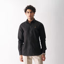 Linen Black Shirt for Men | Full Sleeves