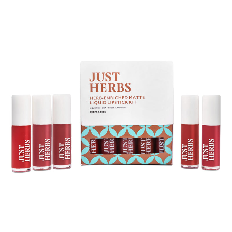 Liquid Lipstick Kit | Paraben & Silicon Free | Deeps & Reds | Set of 5