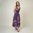 Upcycled Cotton Maxi Dress for Women | Purple