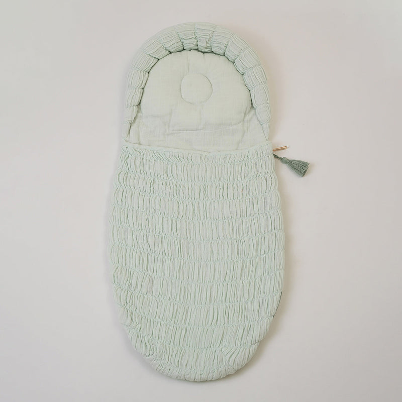 Gifts for Newborn Baby | Swaddling Sheet & Blanket | Cap Mittens Booties Set | Sleeping Bag | Green & Beige | Set of 6.