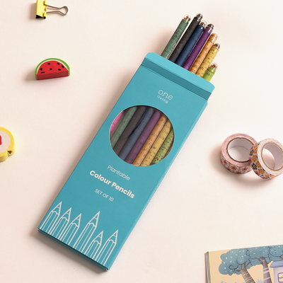 Plantable Colour Pencils | Pack of 10 | Seed Pencils