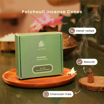 Patchouli Incense Cones | Pack of 40 | Charcoal-free