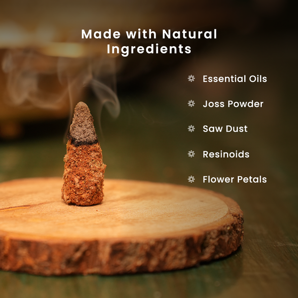 Natural Incense Cones | Set of 4 | Charcoal-free