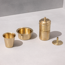 Brass Filter Coffee & Dabara Set | Gold | Set of 3 | Diwali Gift Box