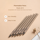 Eco-friendly Diary & Plantable Pens Set | Wine