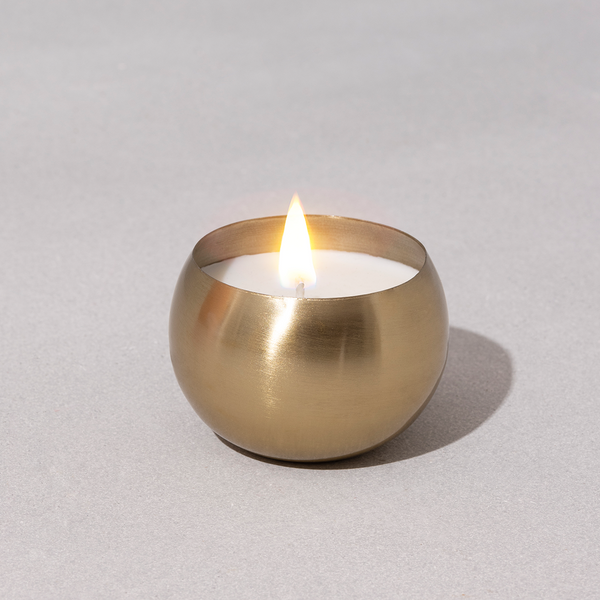 Brass Soy Wax Candles | Set of 4 | Lavender & Patchouli | Diwali Gift Box