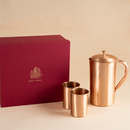 Pure Copper Jug & Glasses with Gift Box | Festive Gift Pack