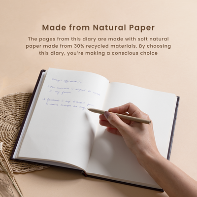 Eco-friendly Diary | Hardbound | Unruled | 160 Pages | Wine