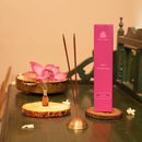 Hammered Pooja Thali with Rose Incense Sticks & Patchouli Cones