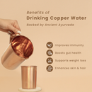 Pure Copper Jug & Glasses with Gift Box | Festive Gift Pack