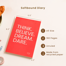 Red Softbound Diary with Plantable Pencils & White Sports Bottle