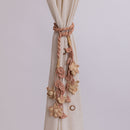 Cotton Thread Crochet Curtain Tie-Backs | Brown & Beige