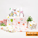 Baby Gifts | Organic Cotton Muslin Gift Hamper | Pack of 12.