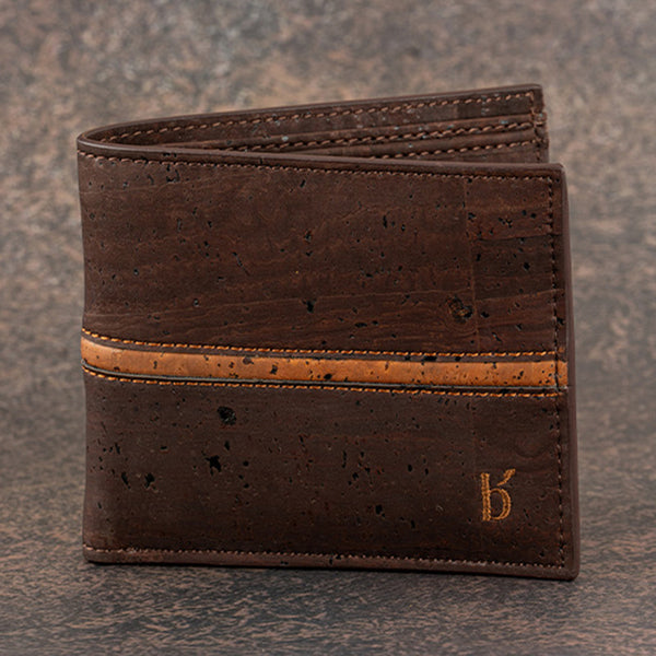 Cork Bi-Fold Wallet for Men | Woodland Brown | Obi