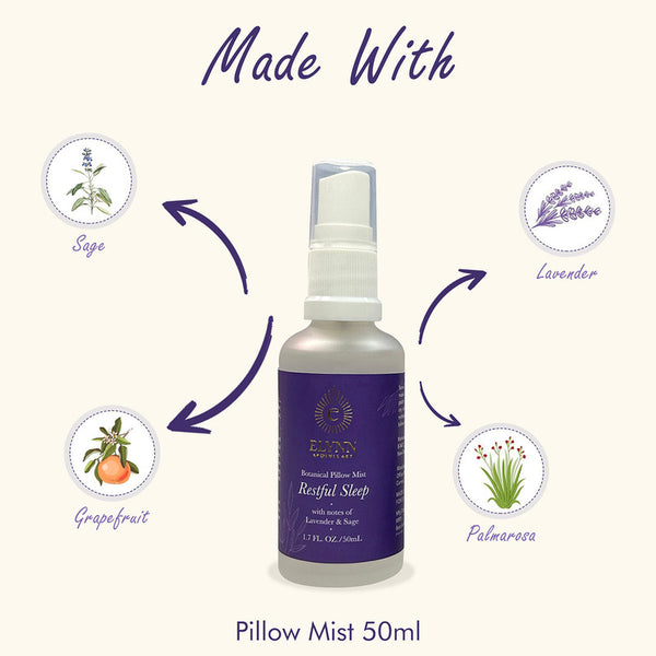 Aromatic Pillow Mist | Restful Sleep | Lavender & Sage | 50 ml