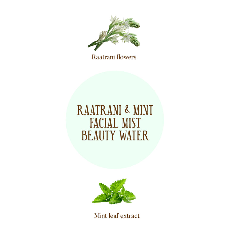 Ohria Ayurveda Facial Mist Beauty Water | Raatrani & Mint | 100 ml