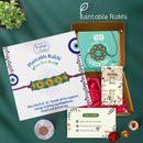 Plantable Seeds Evil Eye Rakhi Set | Green & Yellow