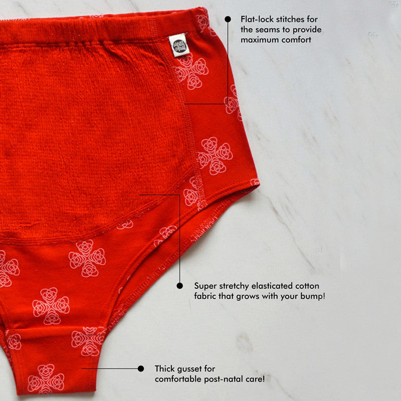 Organic Cotton Maternity Brief | Red