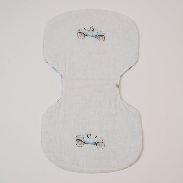 Newborn Baby Gifts | Bib & Burp Cloths | Baby Swaddle | Cap Mittens Booties Set | Blue & White | Set of 6.