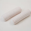 Organic Cotton Baby Bedding Set | Cot Bumper & Sheet | Baby Blanket | Pillow & Bolsters | White & Peach | Set of 6.