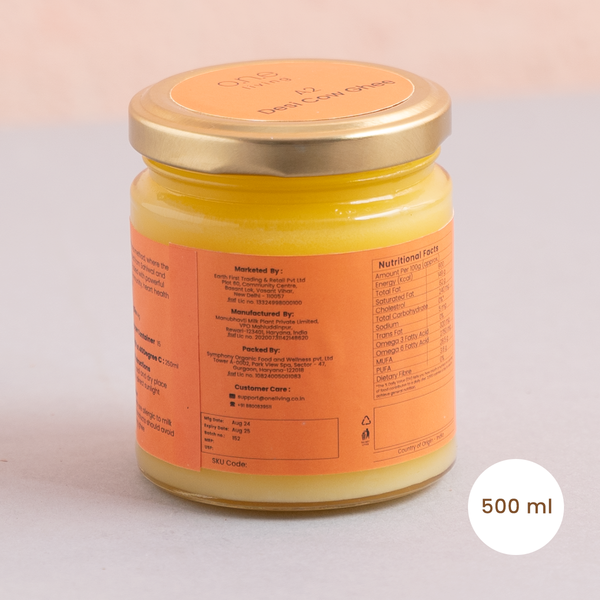 A2 Desi Cow Ghee | 500ml | Traditional Bilona Method