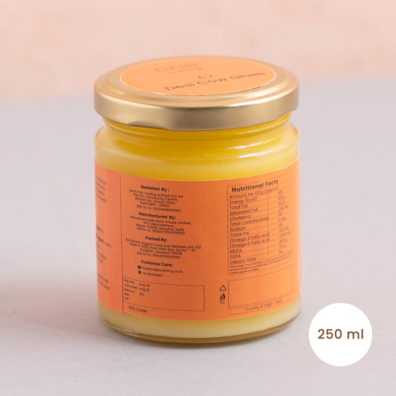 A2 Desi Cow Ghee | 500ml | Traditional Bilona Method