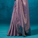 Cotton Silk Saree with Blouse Fabric | Lilac Silver