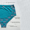 Organic Cotton Maternity Panty | Teal