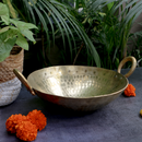 Brass Kadai with Kalai | 8 inch | Golden