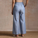 Chambray Cotton Pant | Blue